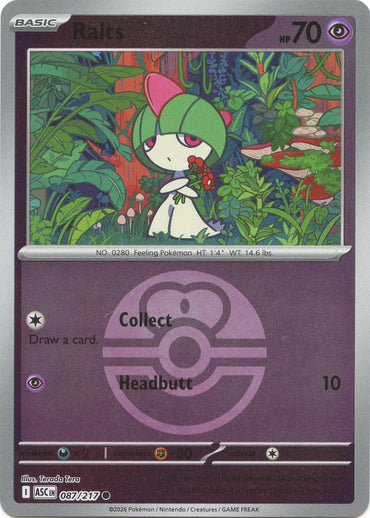 Ralts (087/217) (Love Ball) [Mega Evolution: Ascended Heroes]