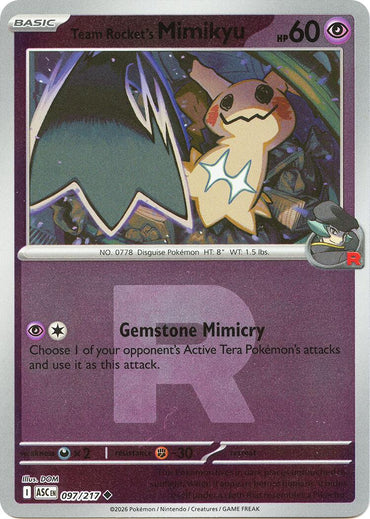 Team Rocket's Mimikyu (097/217) (Team Rocket) [Mega Evolution: Ascended Heroes]