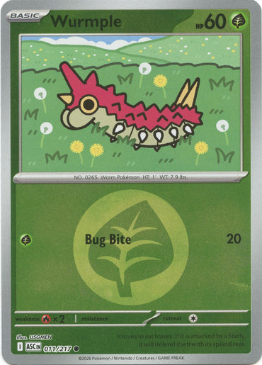 Wurmple (011/217) (Energy Symbol Pattern) [Mega Evolution: Ascended Heroes]
