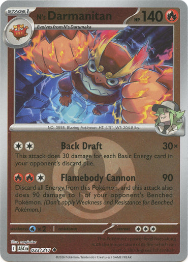 N's Darmanitan (033/217) (Energy Symbol Pattern) [Mega Evolution: Ascended Heroes]