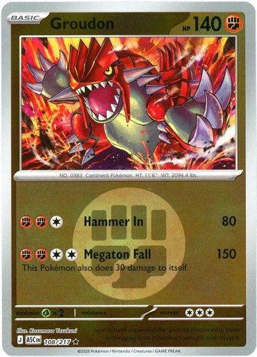 Groudon (108/217) (Energy Symbol Pattern) [Mega Evolution: Ascended Heroes]