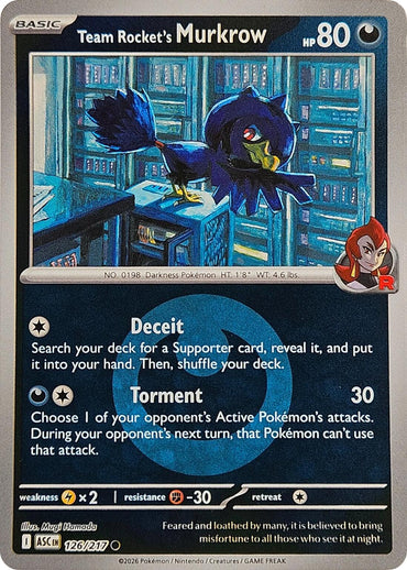 Team Rocket's Murkrow (126/217) (Energy Symbol Pattern) [Mega Evolution: Ascended Heroes]
