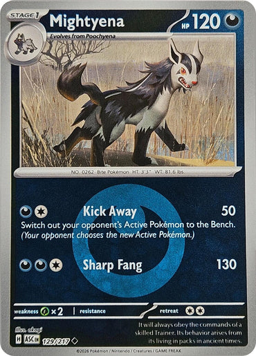 Mightyena (129/217) (Energy Symbol Pattern) [Mega Evolution: Ascended Heroes]