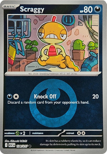 Scraggy (134/217) (Energy Symbol Pattern) [Mega Evolution: Ascended Heroes]