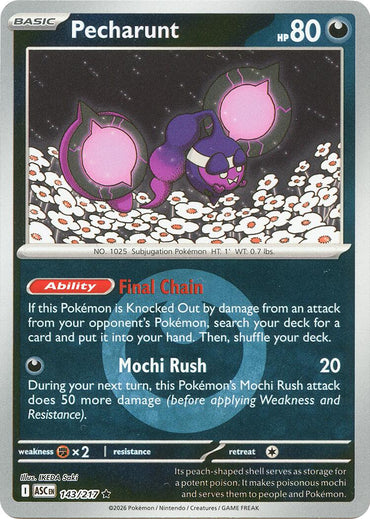 Pecharunt (143/217) (Energy Symbol Pattern) [Mega Evolution: Ascended Heroes]