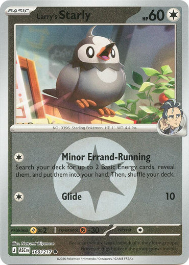Larry's Starly (168/217) (Energy Symbol Pattern) [Mega Evolution: Ascended Heroes]