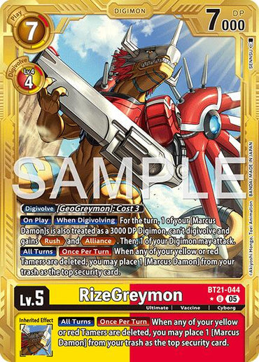 RizeGreymon [BT21-044] (Alternate Art) [Advanced Booster Digimon Generation]