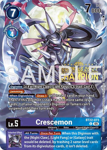 Crescemon [BT22-073] (Regionals 26-27 Season 1 Champion) [Cyber Eden]
