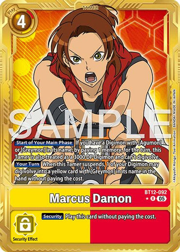 Marcus Damon [BT12-092] (Gold Border) [Advanced Booster Digimon Generation]
