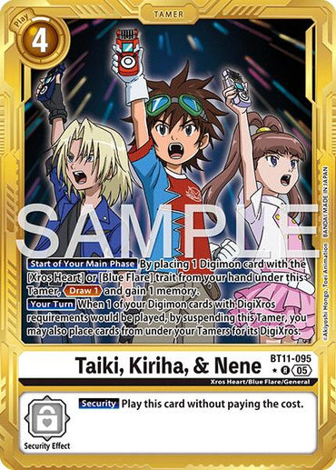 Taiki, Kiriha, & Nene [BT11-095] (Alternate Art) [Advanced Booster Digimon Generation]