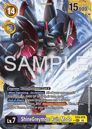 ShineGreymon: Ruin Mode [EX4-074] (Alternate Art) [Advanced Booster Digimon Generation]