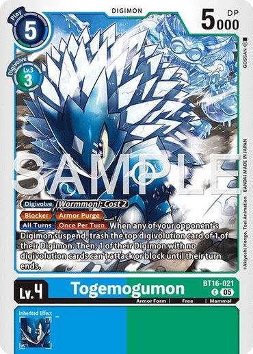 Togemogumon [BT16-021] (Foil Reprint) [Advanced Booster Digimon Generation]