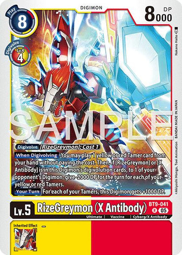 RizeGreymon [BT9-041] (X Antibody) (Reprint) [Advanced Booster Digimon Generation]