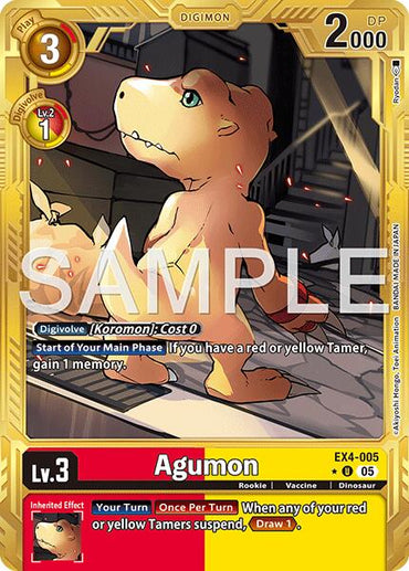 Agumon [EX4-005] - EX4-005 (Gold Border) [Advanced Booster Digimon Generation]