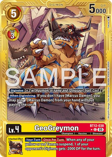 GeoGreymon [BT12-038] - BT12-038 (Gold Border) [Advanced Booster Digimon Generation]