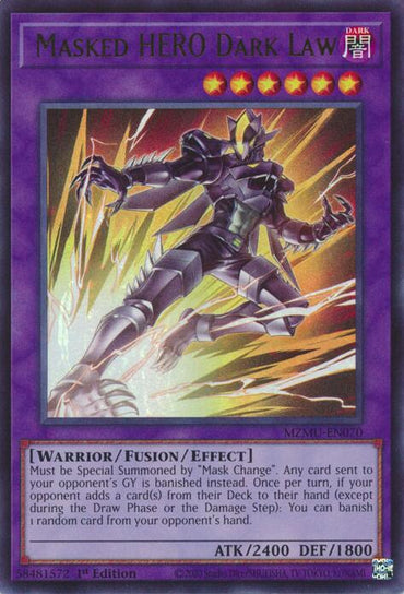 Masked HERO Dark Law [MZMU-EN070] Ultra Rare