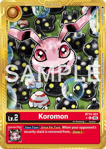 Koromon [BT14-001] (Gold Border) [Advanced Booster Digimon Generation]