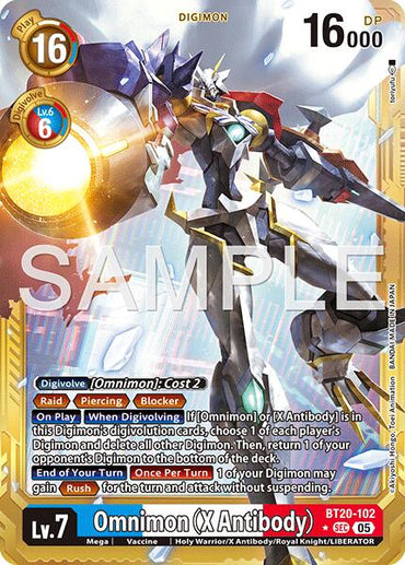 Omnimon [BT20-102] (X Antibody) (Gold Border) [Advanced Booster Digimon Generation]