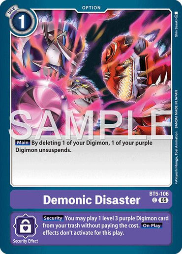 Demonic Disaster [BT5-106] (Foil Reprint) [Advanced Booster Digimon Generation]