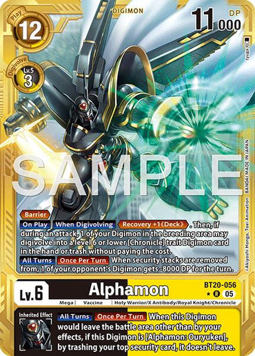 Alphamon [BT20-056] (Gold Border) [Advanced Booster Digimon Generation]