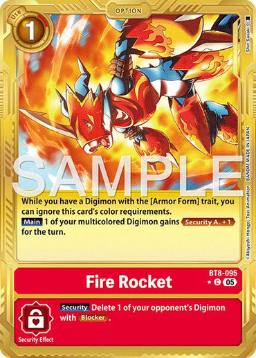 Fire Rocket [BT8-095] (Gold Border) [Advanced Booster Digimon Generation]
