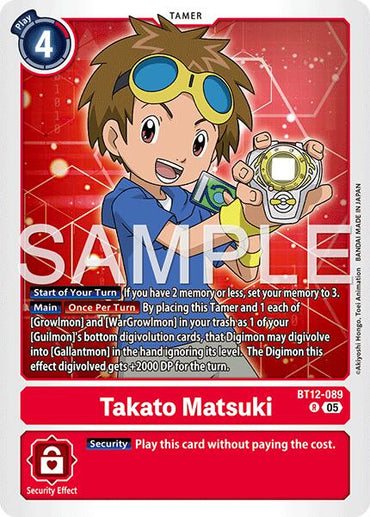 Takato Matsuki [BT12-089] (Reprint) [Advanced Booster Digimon Generation]