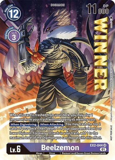 Beelzemon [EX2-044] (Cup Store Winner) [Starter Deck: Beelzemon Advanced Deck Set Pre-Release Cards]