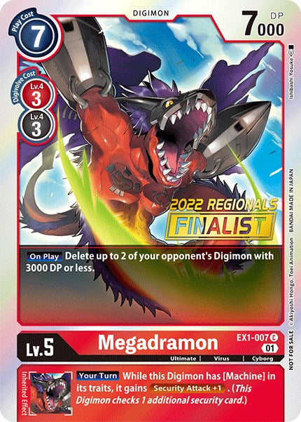 Megadramon [EX1-007] (Campeonato Regional en línea 2022) (Finalista en línea) [Promociones de colección clásica] 