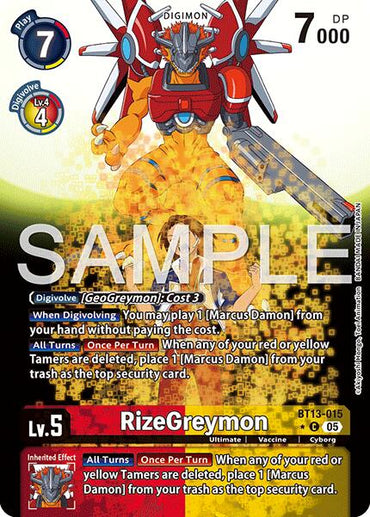 RizeGreymon [BT13-015] (Alternate Art) [Advanced Booster Digimon Generation]