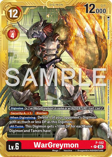 WarGreymon [P-182] (Gold Border) [Advanced Booster Digimon Generation]