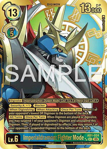 Imperialdramon: Fighter Mode [AD1-024] (Rare Pull) [Advanced Booster Digimon Generation]