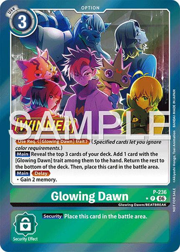 Glowing Dawn [P-236] (Store Tournament 2026 Vol. 2 Winner Pack) [Promotional Cards]