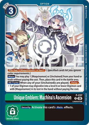 Unique Emblem: Machina's Ascension [P-237] (Store Tournament 2026 Vol. 2 Participation Pack) [Promotional Cards]
