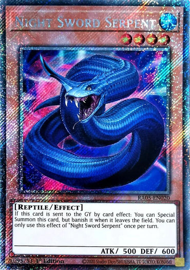 Night Sword Serpent (Platinum Secret Rare) [RA05-EN020] Platinum Secret Rare