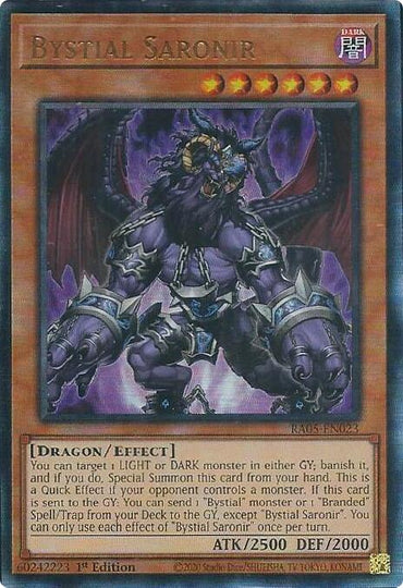 Bystial Saronir (Ultimate Rare) [RA05-EN023] Ultimate Rare