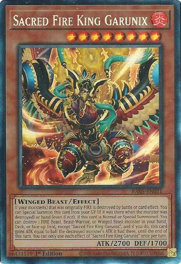 Sacred Fire King Garunix (Collector's Rare) [RA05-EN031] Collector's Rare