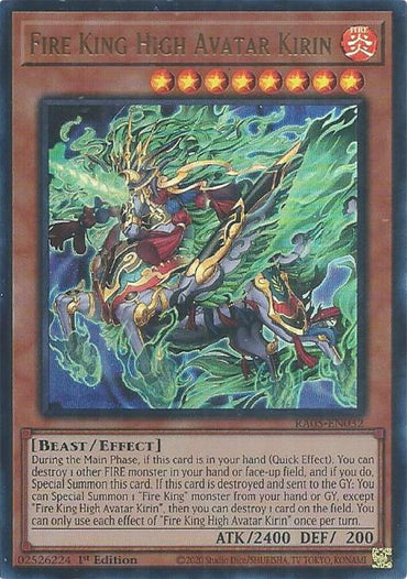 Fire King High Avatar Kirin (Ultra Rare) [RA05-EN032] Ultra Rare