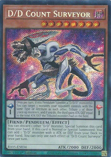 D/D Count Surveyor (Secret Rare) [RA05-EN034] Secret Rare