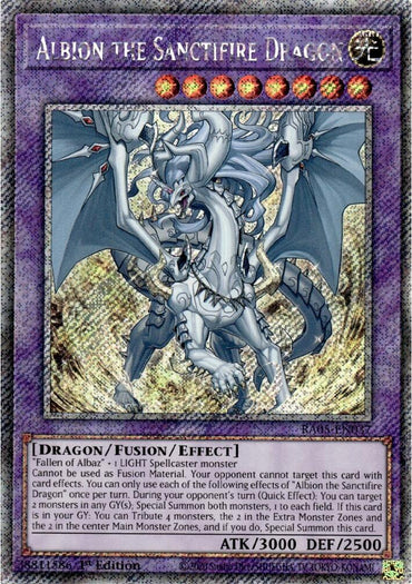 Albion the Sanctifire Dragon (Platinum Secret Rare) [RA05-EN037] Platinum Secret Rare