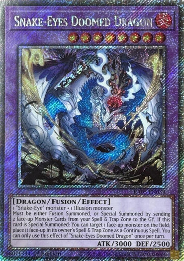 Snake-Eyes Doomed Dragon (Platinum Secret Rare) [RA05-EN039] Platinum Secret Rare