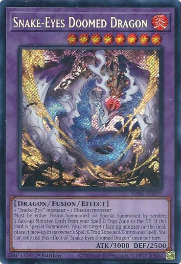 Snake-Eyes Doomed Dragon (Secret Rare) [RA05-EN039] Secret Rare