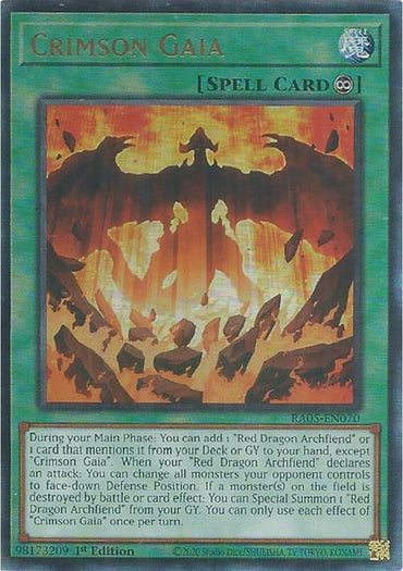 Crimson Gaia (Ultimate Rare) [RA05-EN070] Ultimate Rare