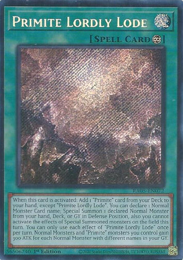 Primite Lordly Lode (Secret Rare) [RA05-EN072] Secret Rare