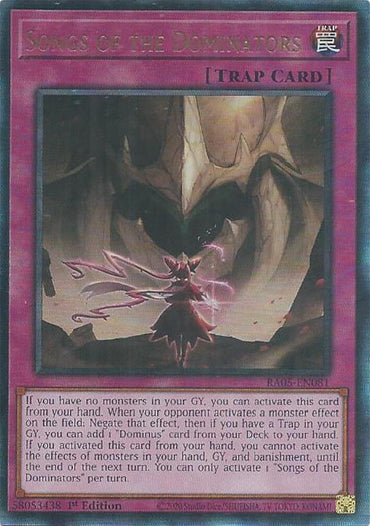 Songs of the Dominators (Ultimate Rare) [RA05-EN081] Ultimate Rare
