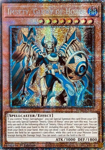 Imsety, Glory of Horus (Starlight Rare) [RA05-EN027] Starlight Rare