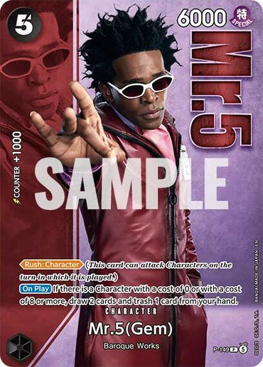 Mr.5 (Gem) - P-149 (Premium Card Collection -Live Action Edition Vol.2 Baroque Works-) [One Piece Promotion Cards]