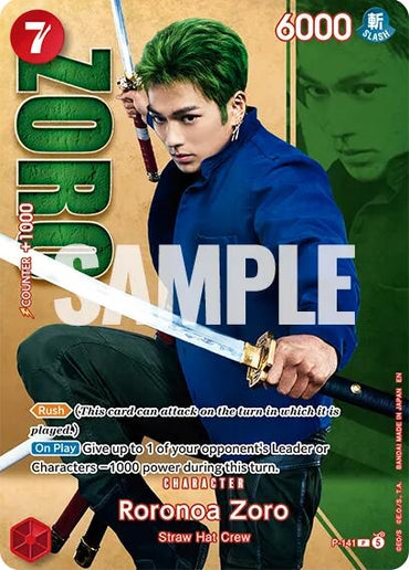 Roronoa Zoro (P-141) (Premium Card Collection -Live Action Edition Vol.2 Straw Hat Crew-) [One Piece Promotion Cards]