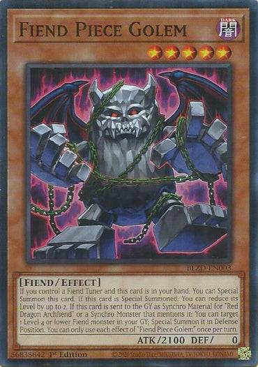 Fiend Piece Golem [BLZD-EN003] Common