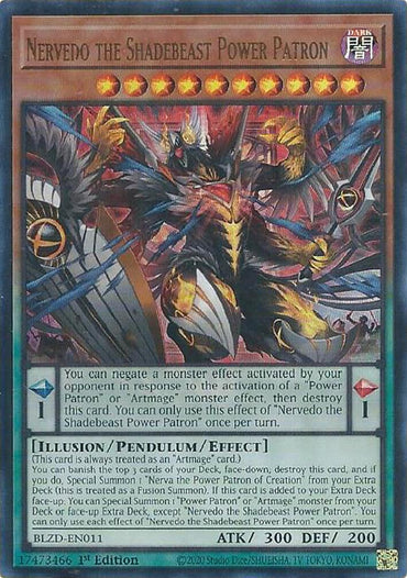 Nervedo the Shadebeast Power Patron [BLZD-EN011] Ultra Rare