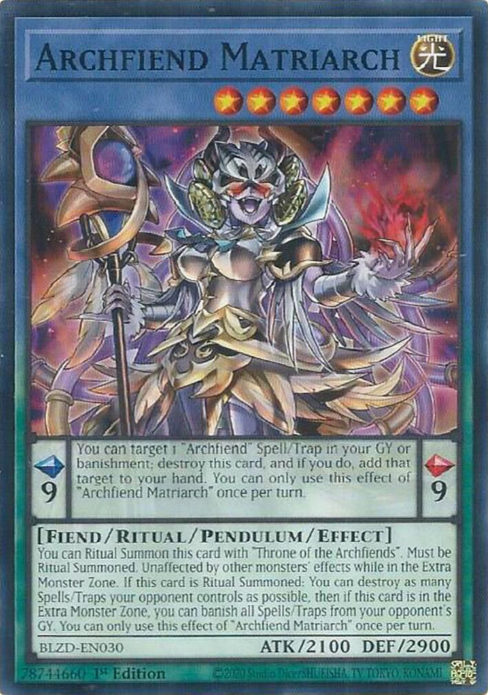 Archfiend Matriarch [BLZD-EN030] Common